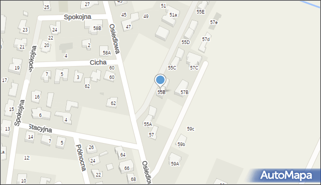 Stare Babice, Osiedlowa, 55B, mapa Stare Babice