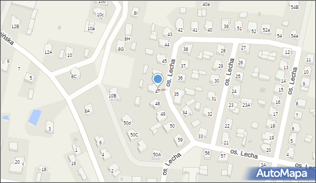 Stare Miasto, Osiedle Lecha, 47, mapa Stare Miasto