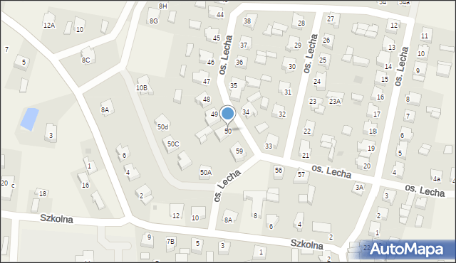 Stare Miasto, Osiedle Lecha, 50, mapa Stare Miasto