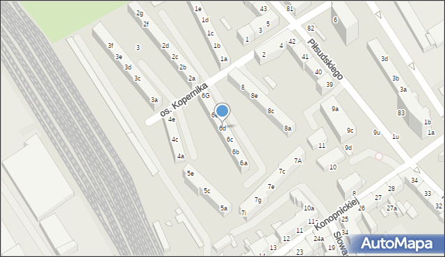 Stargard, Osiedle Kopernika Mikołaja, 6d, mapa Stargard