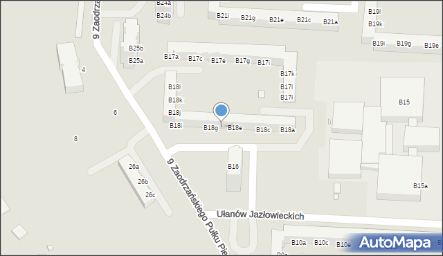 Stargard, Osiedle Zachód, B18f, mapa Stargard