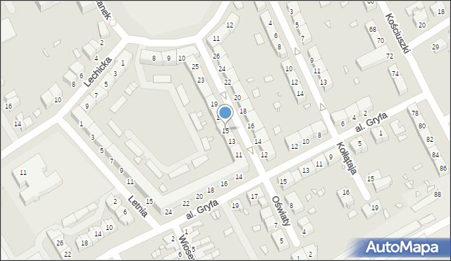 Stargard, Oświaty, 15, mapa Stargard