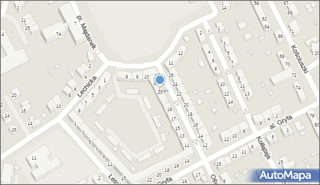 Stargard, Oświaty, 23, mapa Stargard