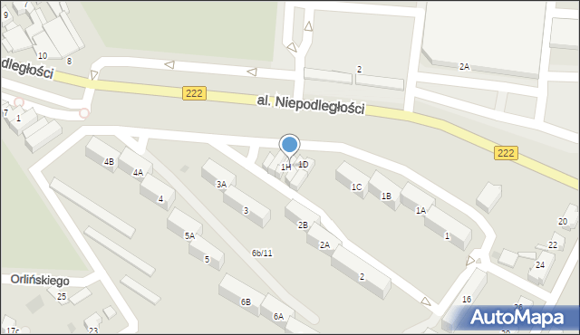 Starogard Gdański, Osiedle 60-lecia Odzyskania Niepodległości Polski, 1G, mapa Starogard Gdański