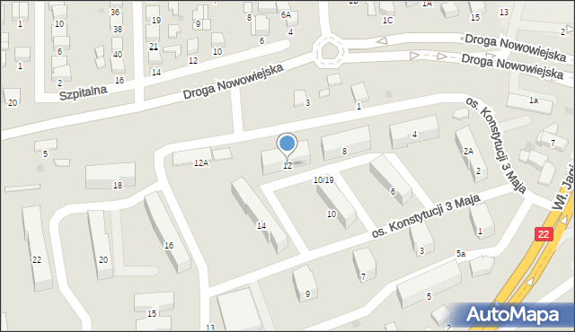 Starogard Gdański, Osiedle Konstytucji 3 Maja, 12, mapa Starogard Gdański