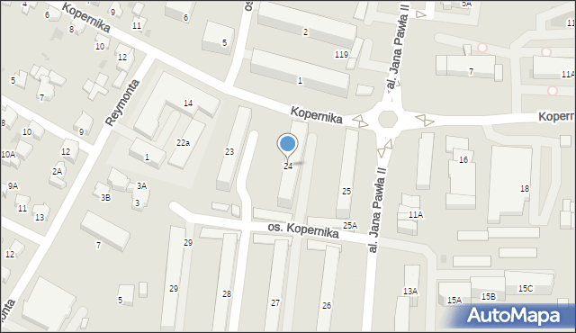 Starogard Gdański, Osiedle Kopernika Mikołaja, 24, mapa Starogard Gdański
