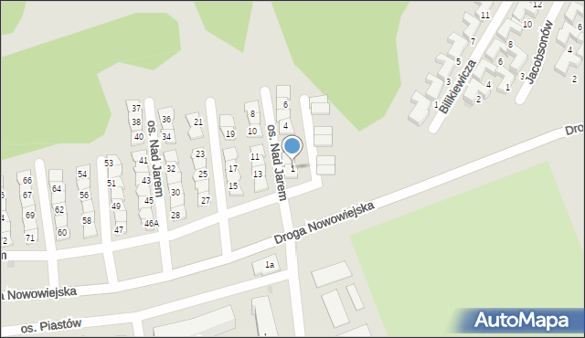Starogard Gdański, Osiedle Nad Jarem, 1, mapa Starogard Gdański
