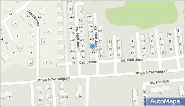 Starogard Gdański, Osiedle Nad Jarem, 112, mapa Starogard Gdański