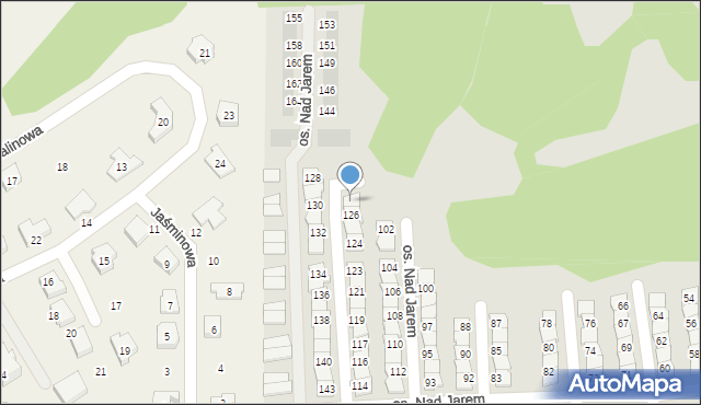 Starogard Gdański, Osiedle Nad Jarem, 127, mapa Starogard Gdański