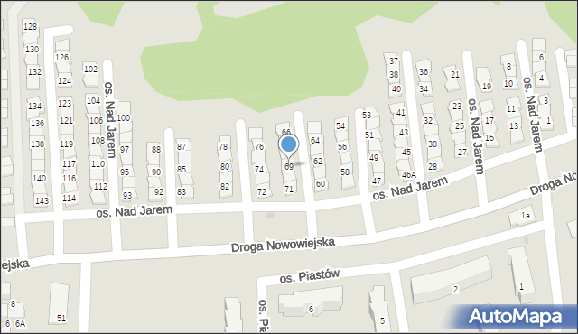 Starogard Gdański, Osiedle Nad Jarem, 69, mapa Starogard Gdański