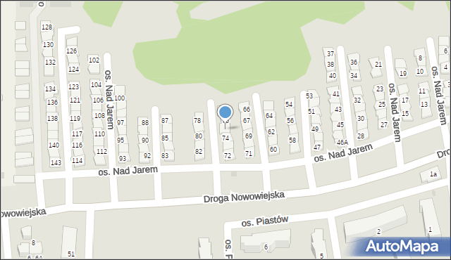 Starogard Gdański, Osiedle Nad Jarem, 75, mapa Starogard Gdański