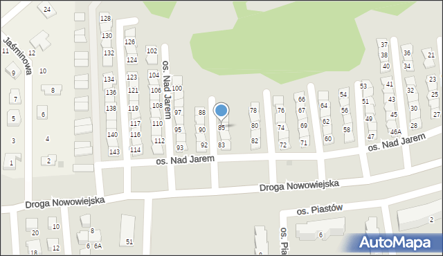 Starogard Gdański, Osiedle Nad Jarem, 85, mapa Starogard Gdański