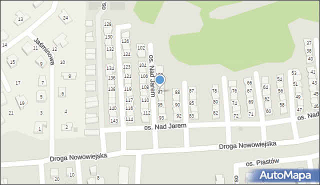 Starogard Gdański, Osiedle Nad Jarem, 97, mapa Starogard Gdański