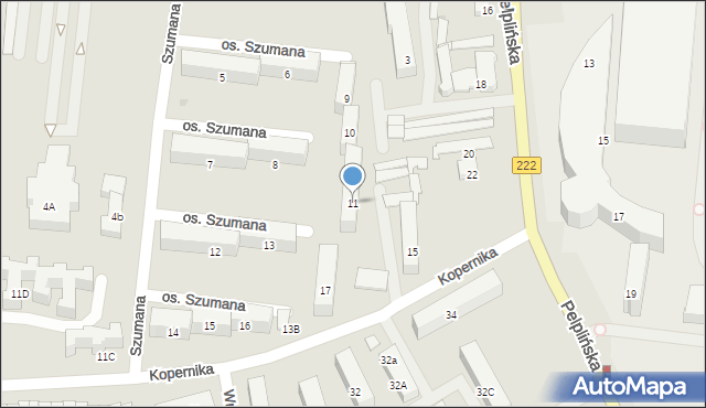 Starogard Gdański, Osiedle Szumana Henryka, ks., 11, mapa Starogard Gdański