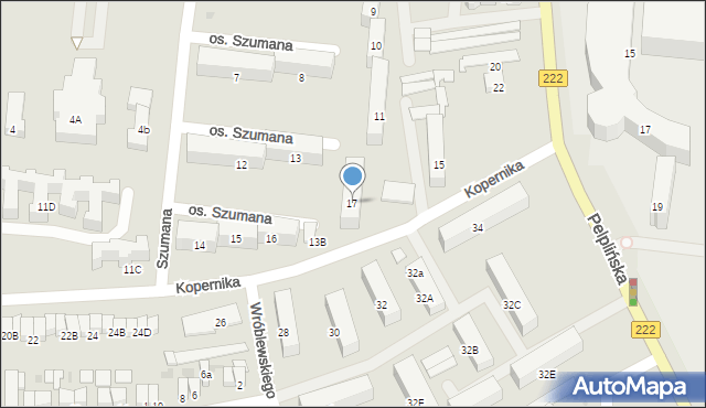 Starogard Gdański, Osiedle Szumana Henryka, ks., 17, mapa Starogard Gdański
