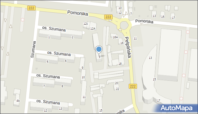 Starogard Gdański, Osiedle Szumana Henryka, ks., 3, mapa Starogard Gdański