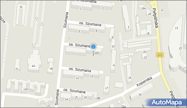 Starogard Gdański, Osiedle Szumana Henryka, ks., 8, mapa Starogard Gdański