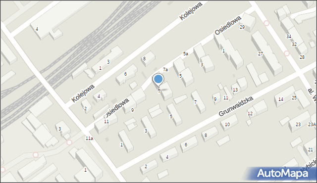 Starogard Gdański, Osiedlowa, 7, mapa Starogard Gdański