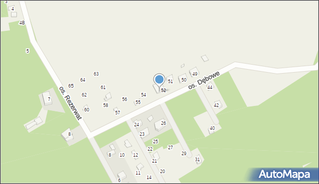 Stary Dębiec, Osiedle Dębowe, 53, mapa Stary Dębiec