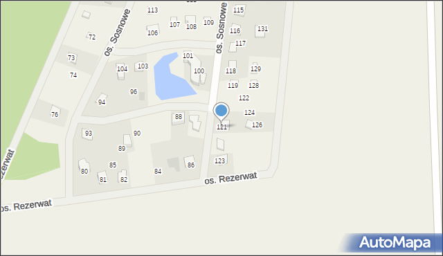Stary Dębiec, Osiedle Sosnowe, 121, mapa Stary Dębiec