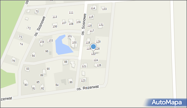 Stary Dębiec, Osiedle Sosnowe, 122, mapa Stary Dębiec