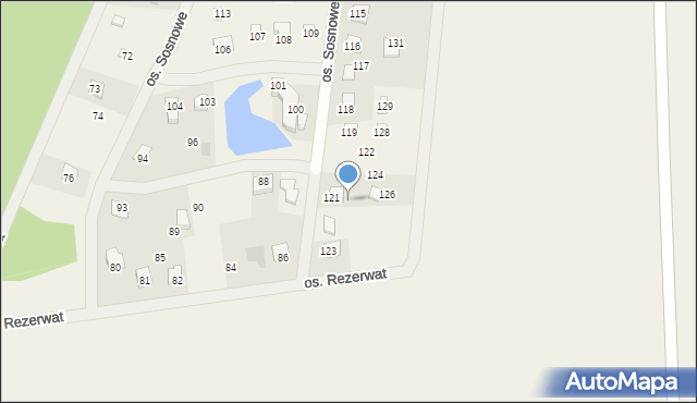 Stary Dębiec, Osiedle Sosnowe, 125, mapa Stary Dębiec