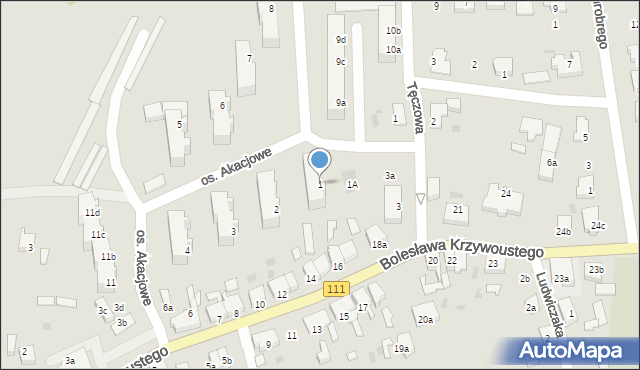 Stepnica, Osiedle Akacjowe, 1, mapa Stepnica