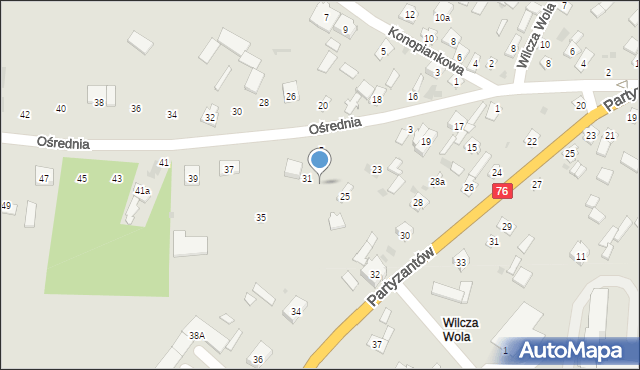 Stoczek Łukowski, Ośrednia, 29, mapa Stoczek Łukowski