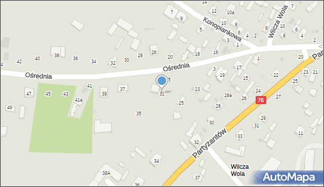 Stoczek Łukowski, Ośrednia, 31, mapa Stoczek Łukowski