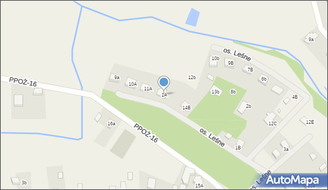 Straduń, Osiedle Leśne, 1A, mapa Straduń