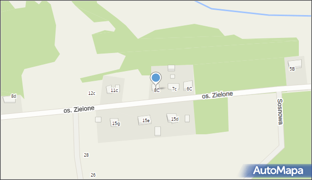Straduń, Osiedle Zielone, 8C, mapa Straduń