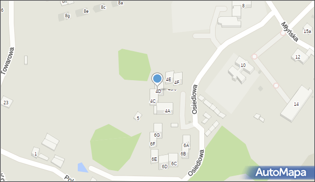 Strumień, Osiedlowa, 4D, mapa Strumień