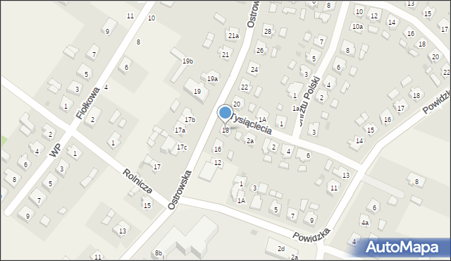 Strzałkowo, Ostrowska, 18, mapa Strzałkowo