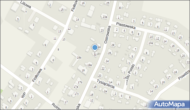 Strzałkowo, Ostrowska, 21, mapa Strzałkowo