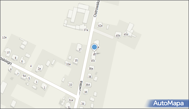 Strzałkowo, Ostrowska, 40, mapa Strzałkowo