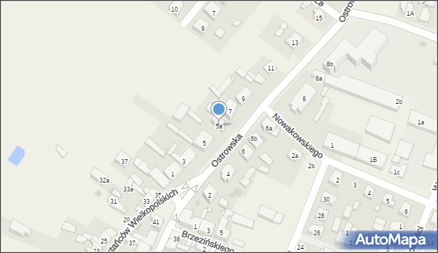 Strzałkowo, Ostrowska, 5a, mapa Strzałkowo