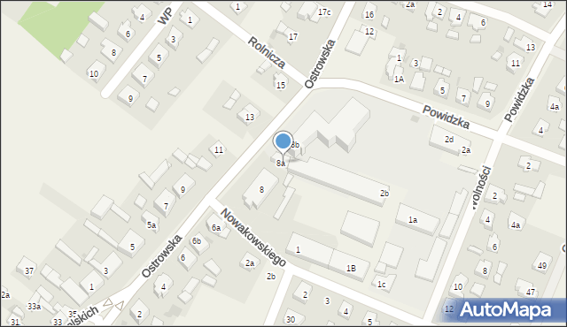 Strzałkowo, Ostrowska, 8a, mapa Strzałkowo