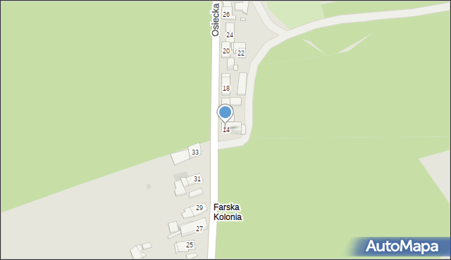 Strzelce Opolskie, Osiecka, 14, mapa Strzelce Opolskie