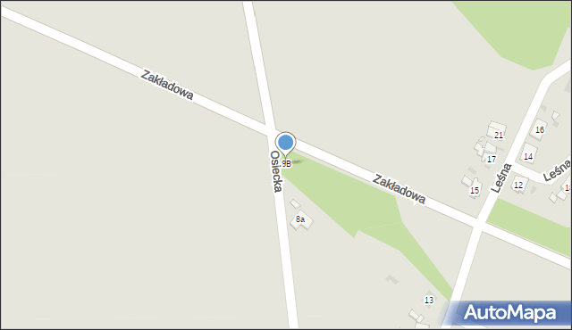 Strzelce Opolskie, Osiecka, 8B, mapa Strzelce Opolskie