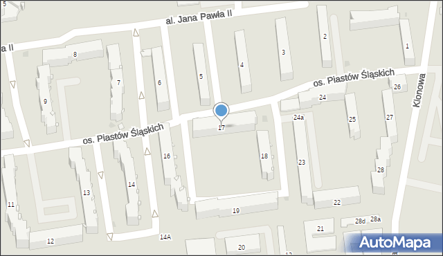 Strzelce Opolskie, Osiedle Piastów Śląskich, 17, mapa Strzelce Opolskie