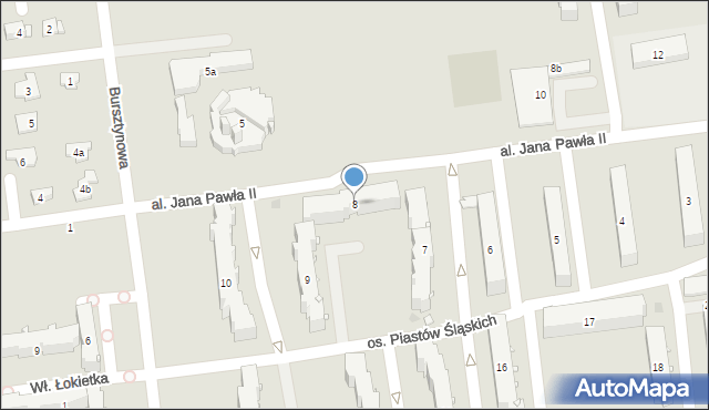 Strzelce Opolskie, Osiedle Piastów Śląskich, 8, mapa Strzelce Opolskie
