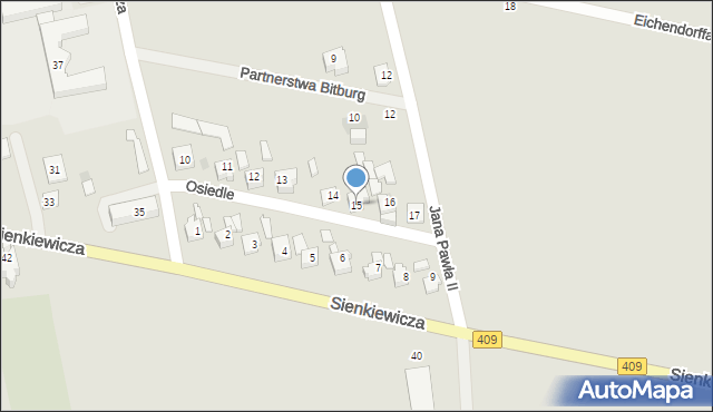 Strzeleczki, Osiedle, 15, mapa Strzeleczki