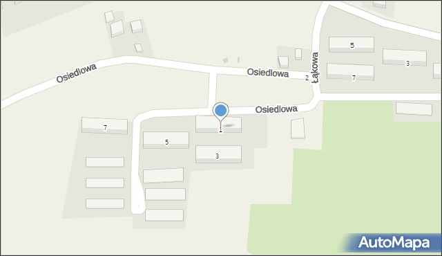 Strzeszów, Osiedlowa, 1, mapa Strzeszów