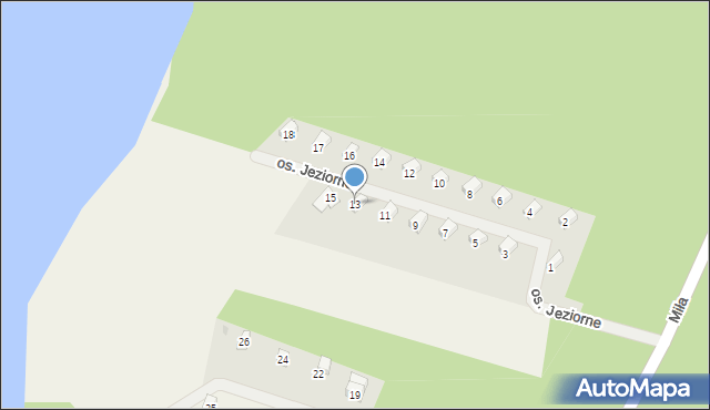 Studzienice, Osiedle Jeziorne, 13, mapa Studzienice