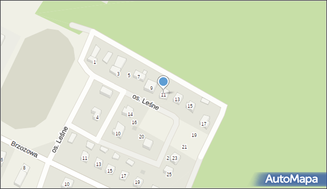 Studzienice, Osiedle Leśne, 11, mapa Studzienice