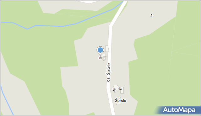 Sucha Beskidzka, Osiedle Śpiwle, 10, mapa Sucha Beskidzka