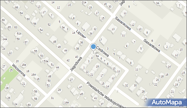 Suchy Las, Osiedle Jagodowe, 5, mapa Suchy Las