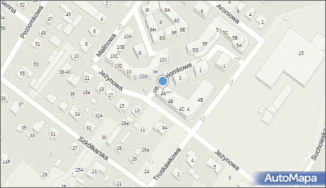 Suchy Las, Osiedle Poziomkowe, 4A, mapa Suchy Las