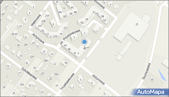 Suchy Las, Osiedle Poziomkowe, 4E, mapa Suchy Las