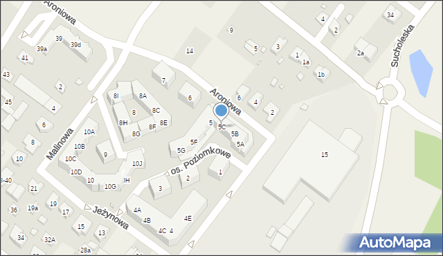 Suchy Las, Osiedle Poziomkowe, 5C, mapa Suchy Las